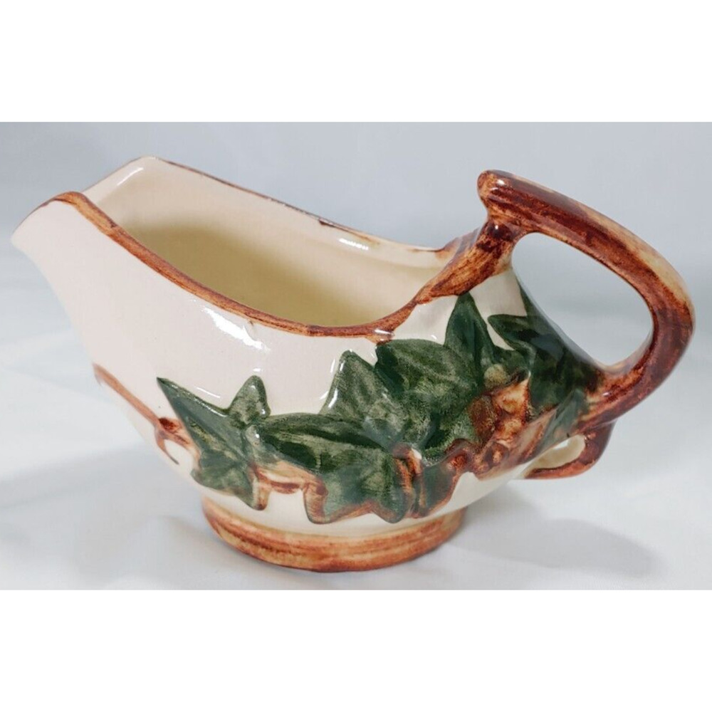 Vintage McCoy Pottery Ivy Leaf Creamer 5.5" x 3.5" Hand-Painted Pre-Owned - Picture 2 of 13